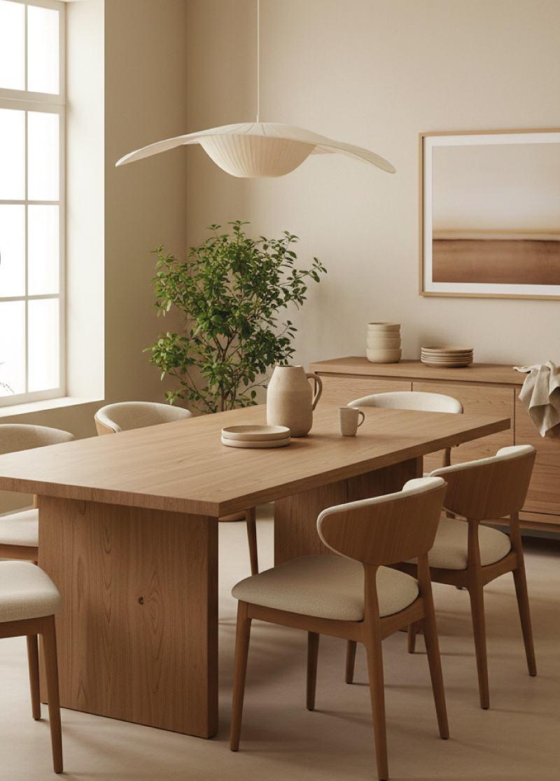 Diseño de interiores para comedor de casa y departamentos en la CDMX