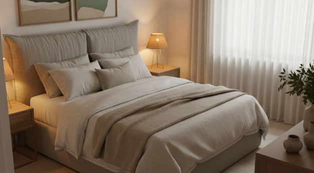 Diseño de interiores para recámara de casa y departamentos en la CDMX